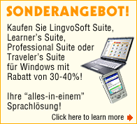 Kaufen Sie LingvoSoft Suite, Learner's Suite, Professional Suite oder Traveler's Suite fur Windows mit Rabatt von 30-40%!!!