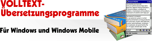 Volltext - Übersetzungsprogramme Für Windows und Windows Mobile