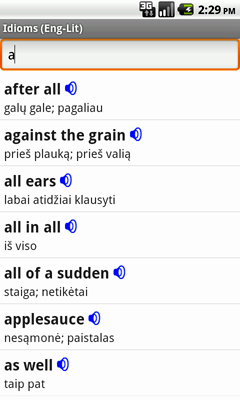 English-Lithuanian Talking Idioms for Android
