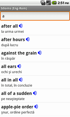 English-Romanian Talking Idioms for Android
