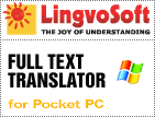 Lingvosoft Sprechender Volltextübersetzer Englisch <-> Deutsch fürPocket PC