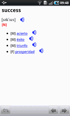 Das Ectaco Software Paket für spanisch Sprache für Android
