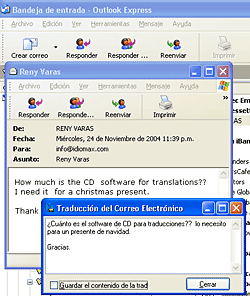  IdiomaX E-Mail Translator (English/Spanish/Italian/French/German) 