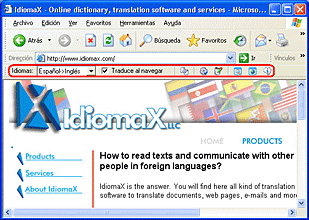 IdiomaX Web Translator (English/Spanish/Italian/French/German) 