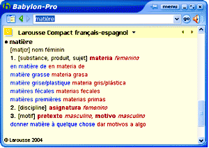 Babylon-Pro 6.0 + Larousse French Multilingual dictionaries Pack software for Windows