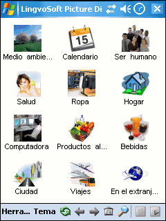 Ectaco Русско <-> Испанский говорящий словарь в картинках для Pocket PC
