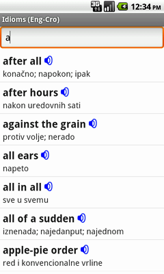 English-Croatian Talking Idioms for Android