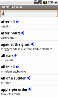 English-Hungarian Talking Idioms for Android