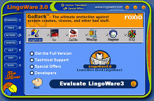 LingoWare English -> French Machine Text translation software for Windows