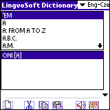 LingvoSoft Talking Dictionary English <-> Czech for Palm OS