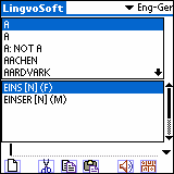 LingvoSoft Talking Dictionary English <-> German for Palm OS