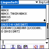 LingvoSoft Talking Dictionary English <-> Latin for Palm OS
