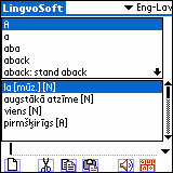 LingvoSoft Talking Dictionary English <-> Latvian for Palm OS