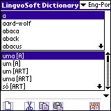 LingvoSoft Dictionary English <-> Portuguese for Palm OS
