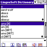 LingvoSoft Diccionario Parlante ingls <-> portugus para Palm OS