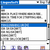 LingvoSoft Dictionary English <-> Tagalog for Palm OS