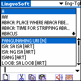 LingvoSoft Talking Dictionary English <-> Tagalog for Palm OS