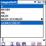 LingvoSoft Talking Dictionary German <-> Italian for Palm OS
