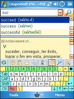 Dictionary English <-> Portuguese for Pocket PC