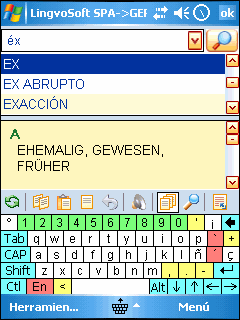 LingvoSoft DictionarySpanish <-> German for Pocket PC