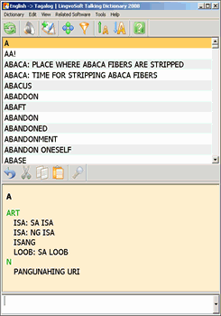 LingvoSoft Talking DictionaryEnglish <-> Tagalog for Windows 