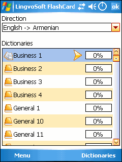 LingvoSoft FlashCards English <-> Armenian for Pocket PC