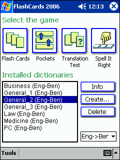 LingvoSoft FlashCards English <-> Bengali for Pocket PC