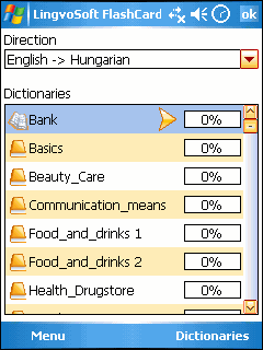 LingvoSoft FlashCards English <-> Hungarian for Pocket PC