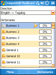LingvoSoft FlashCards English <-> Tagalog (Filipino) for Pocket PC