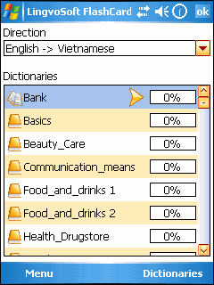 LingvoSoft FlashCards English <-> Vietnamese for Pocket PC