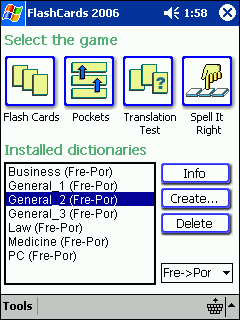 LingvoSoft FlashCards French <-> Portuguese for Pocket PC