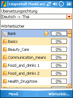 LingvoSoft FlashCards German <-> Thai for Pocket PC