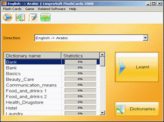 LingvoSoft FlashCards English<->Arabic for Windows