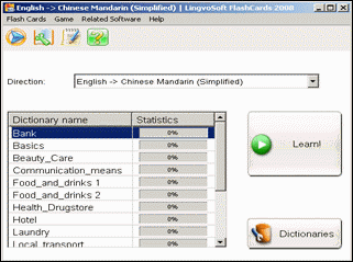 LingvoSoft FlashCards English <-> Chinese Mandarin Simplified for Windows