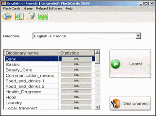 LingvoSoft FlashCards English <-> France for Windows