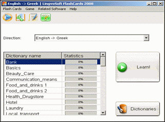 LingvoSoft FlashCards English <-> Greek for Windows