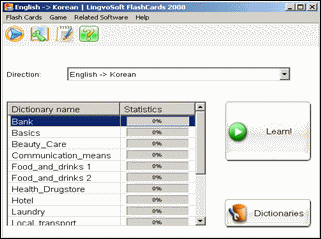 LingvoSoft FlashCards English <-> Korean for Windows