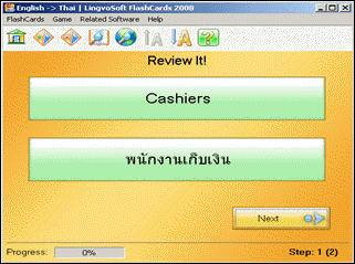 LingvoSoft FlashCards English <-> Thai for Windows