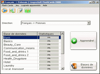 LingvoSoft FlashCardsPolish <-> French for Windows