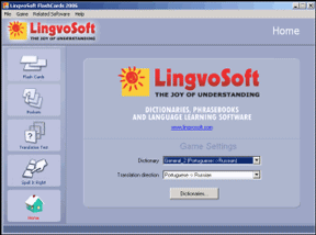 LingvoSoft FlashCards Portuguese <-> Russian for Windows
