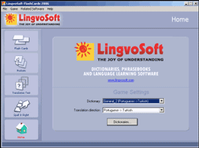 LingvoSoft FlashCards Portuguese <-> Turkish for Windows