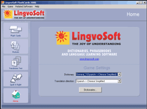 LingvoSoft FlashCards Spanish <-> Chinese Simplified for Windows