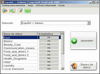 LingvoSoft FlashCardsSpanish <-> Italian for Windows
