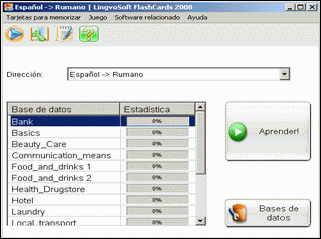 LingvoSoft FlashCards Spanish <-> Romanian for Windows