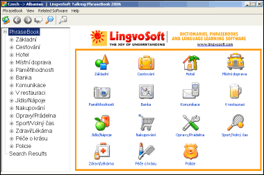 LingvoSoft Learning PhraseBook Czech <-> Albanian for Windows