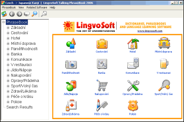 LingvoSoft Learning PhraseBook Czech <-> Japanese Kanji for Windows