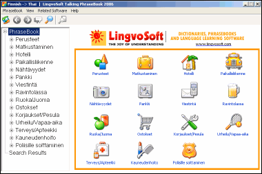 LingvoSoft Learning PhraseBook Finnish <-> Thai for Windows