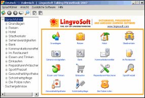 LingvoSoft Learning PhraseBookGerman <-> Italian for Windows
