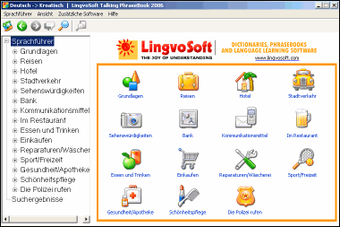 LingvoSoft Learning PhraseBook German <-> Croatian for Windows