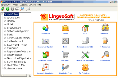 LingvoSoft Learning PhraseBookGerman <-> Thai for Windows